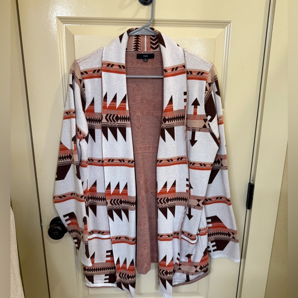 Geometric Patterned Cardigan - image 1